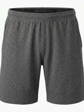 Eddie Bauer Men's XXL Charcoal Gray Athletic Jersey Shorts - Zip Pockets